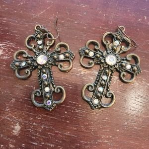 Bohemian Style Cross Earrings